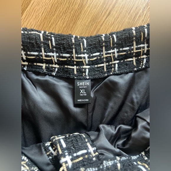 Wide‎ Leg Tweed Shorts | SHEIN - Picture 3 of 8